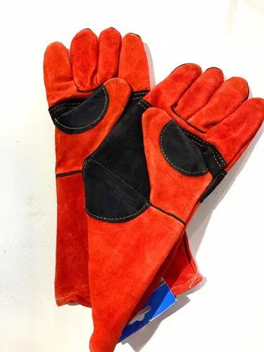 Guantes Cuero Para Soldar O Calor Reforzado Largo