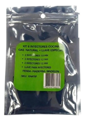 Kit 6 Inyectores Cocina Fensa Mademsa Sindelen Gas Natural