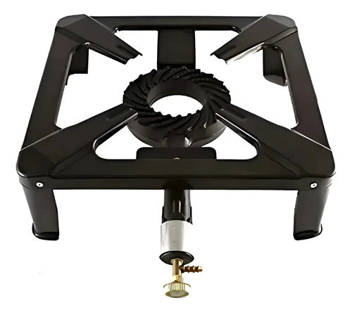 Cocinillas Camping A Gas 1 Plato Fogón 30x30 Portátil Negro