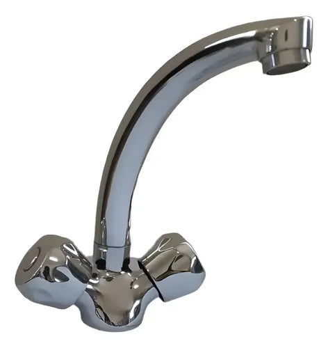 Llave Lavaplatos Monoblock Aurora Plateado Brillante