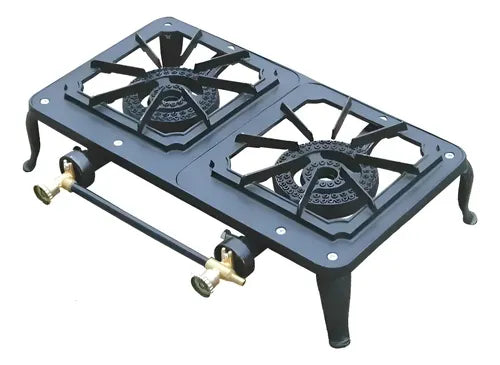 Fogón Genérico Fierro Fundido 2 Platos - Cocina Negro