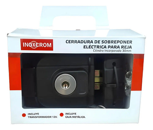 Cerradura Eléctrica Con Caja Metalica Y Transformador Negro