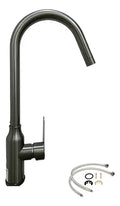 Llave Lavaplato Monomando De Cocina Aquakit Soleil Gris Brillante