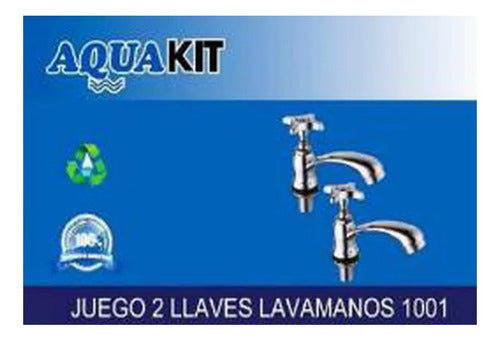 Juego 2 Llaves Lavamanos Individual Modelo 1001