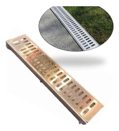 Canaletas De Piso Termoplastica Con Rejilla Acero Inoxidable