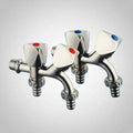 Juego 2 Llaves Doble Salida 3/4 Pulg Lavadora Inoxcrom