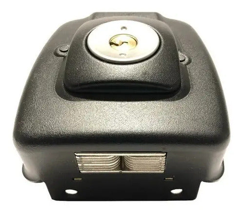 Cerradura Sobreponer Puerta Cangrejo Con Caja. Negro