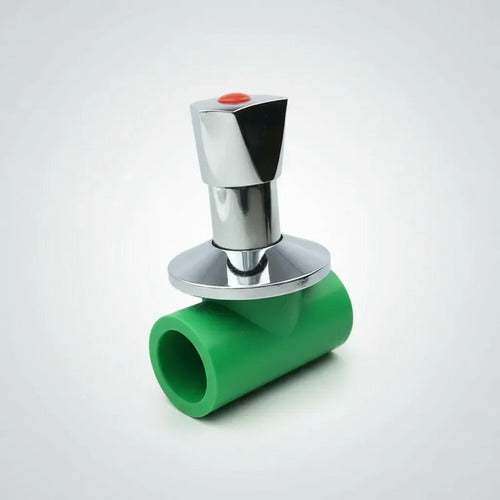 Valvula - Llave De Paso Ppr 25 Mm Campana Cromada