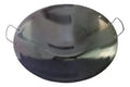 Wok Disco Sarten Enlozado 48 Cm Con 2 Asas Negro