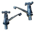 Llaves Lavamanos Aquakit Epoca Metálicas Plateadas Montaje Mesada Plateado