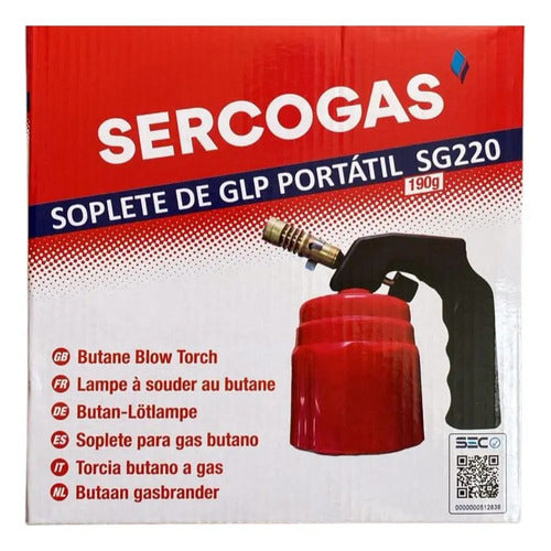 Soplete Gasfitería A Gas Sercogas Chispero 300g