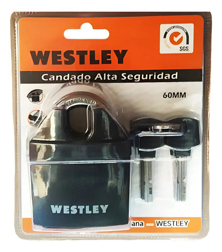 Candado Alta Seguridad Westley 60mm (blister) Negro