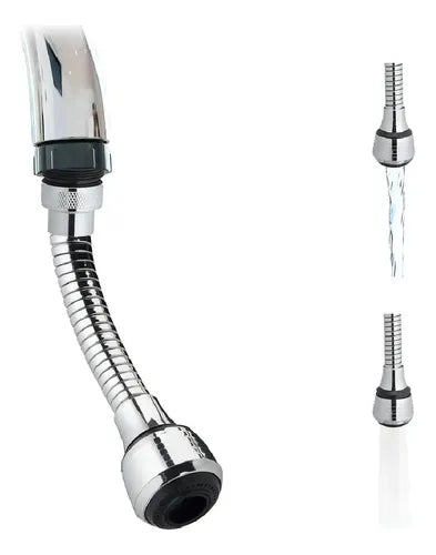Aireador Universal Con Flexible De 30 Cm Plateado