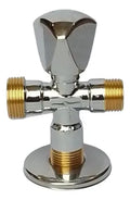Llave Angular 1/2 Dos Salidas 1/2 Y 3/4 (en Bronce)