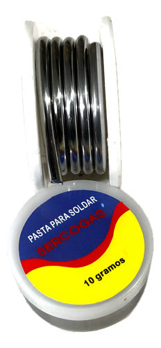Soldadura Estaño 50% 1/2 Mt + Pasta Soldar 10 Grs. Gris
