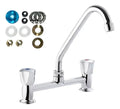 Llave Combinacion Lavaplatos 6001 Plateado