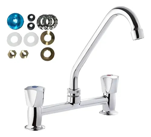 Llave Combinacion Lavaplatos 6001 Plateado