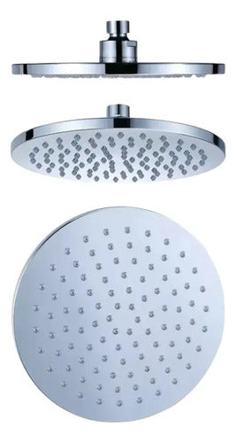 Ducha Fija Metalica Ø20 Cm Brazo 40 Cm