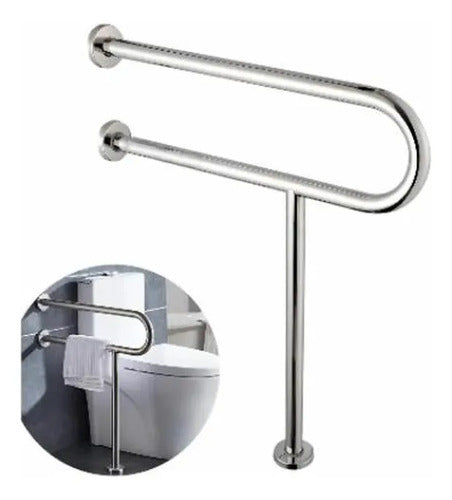Barra De Apoyo Muro-piso Acero Inoxidable Ms6032