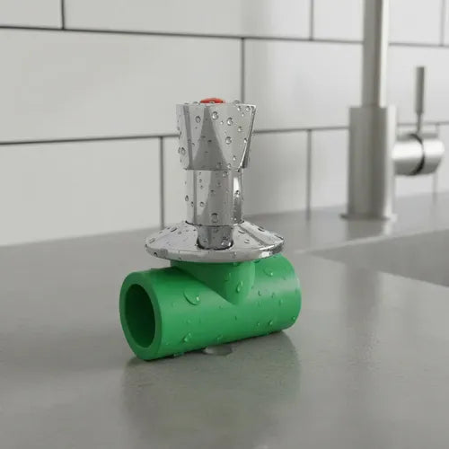 Llave Paso 20 Mm Ppr 1/2 Campana Cromada