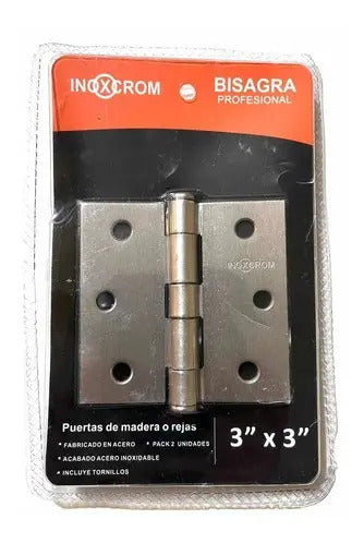 Bisagras Puerta 3x3 Con Tornillos