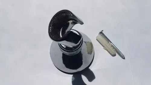 Soporte Cromado Movil Redondo Plástico Para Ducha