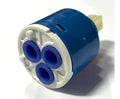 Cartucho Llave Monomando Ø 40 Mm Plano Blanco- Azul