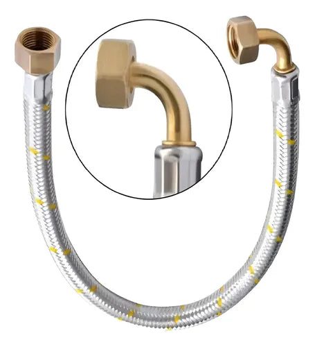 Flexible Gas Con Codo Certificado Sec 1/2 Hi X 1/2 Hi