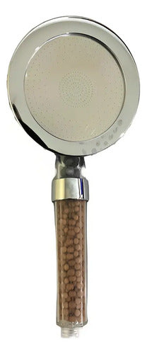 Mango Ducha Spa 3 Filtros 12 Cm Plateado Brillante